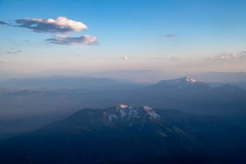 aerial view of the mountains