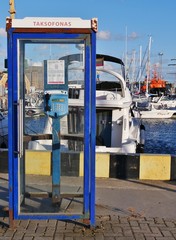 Telefonzelle im Hafen vn Klaipeda