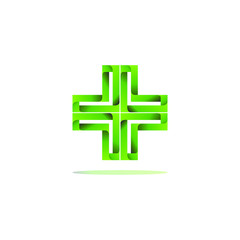 Obraz premium Medical pharmacy logo design template.- vector illustrator