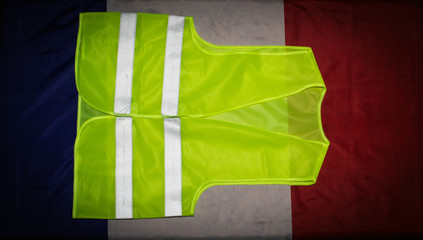 Yellow vest on French flag