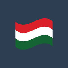 vector illustration of Hungary flag