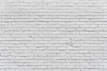 Brick white wall with shadows, texture or background