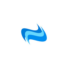 Fototapeta na wymiar blue wave vector logo