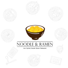 noodle ramen icon logo graphic restaurant