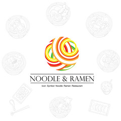 noodle ramen icon logo graphic restaurant