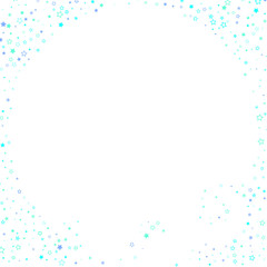 Blue, cyan, turquoise glitter stars confetti