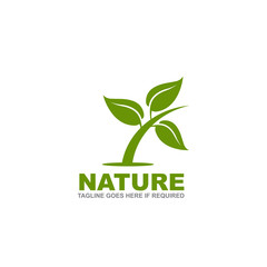 Leaf icon logo design vector template