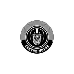 Motor club logo design vector template