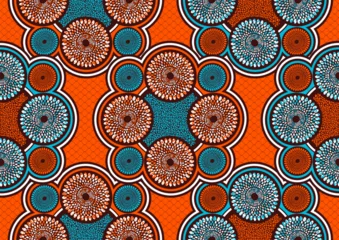 Foto op Canvas african fashion seamless pattern, vector illustration file.  © kirkchai