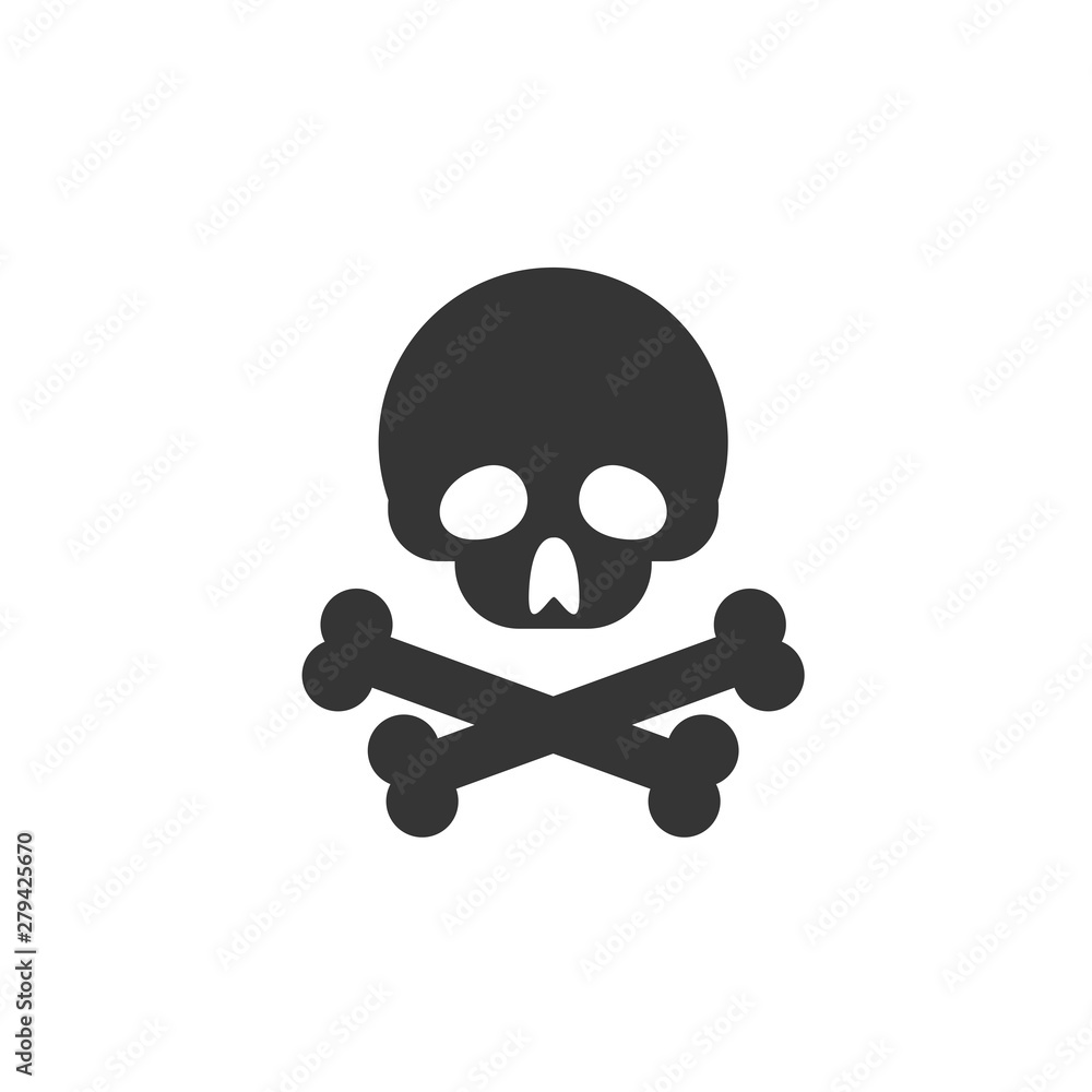 Aufkleber skull icon template color editable. skull symbol vector sign isolated on white background. simple lo