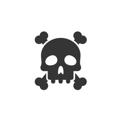 Skull icon template color editable. Skull symbol vector sign isolated on white background. Simple logo vector illustration for graphic and web design.