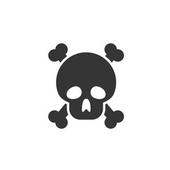 Skull icon template color editable. Skull symbol vector sign isolated on white background. Simple logo vector illustration for graphic and web design.
