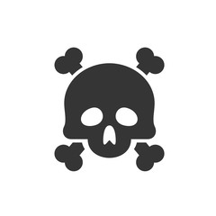 Skull icon template color editable. Skull symbol vector sign isolated on white background. Simple logo vector illustration for graphic and web design.