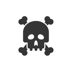 Skull icon template color editable. Skull symbol vector sign isolated on white background. Simple logo vector illustration for graphic and web design.