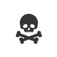 Skull icon template color editable. Skull symbol vector sign isolated on white background. Simple logo vector illustration for graphic and web design.