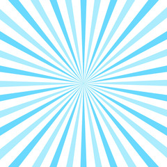 Blue Sunburst Pattern Background. Rays. Radial. Abstract. Retro. Vintage. Vector Illustration