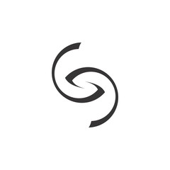 Letter S or CD logo design vector