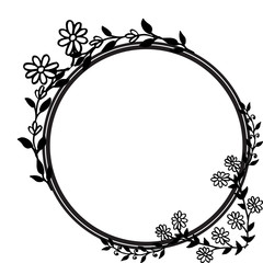 Floral design elements, ornamental vintage frames in black color, for various of cards. Vector