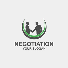 business, deal, logo template design vector illustration silhouette