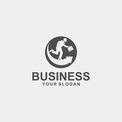 business, deal, logo template design vector illustration silhouette