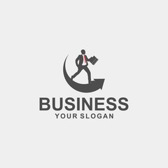 business, deal, logo template design vector illustration silhouette