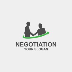 business, deal, logo template design vector illustration silhouette