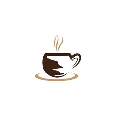 Coffee cup logo template vector icon