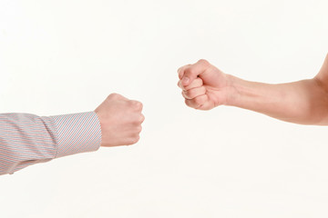 .rock paper scissors, two people decide, argue, draw