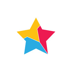 Obraz premium star geometric simple colorful logo vector