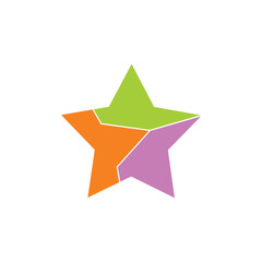 star geometric simple colorful logo vector