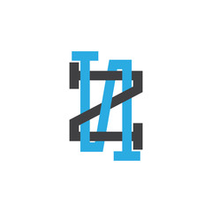 Obraz premium letter z simple line art grunge design logo vector