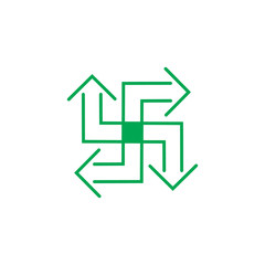 square rotation arrow thin line vector