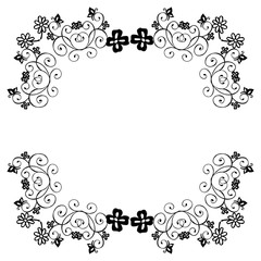 White abstract background, seamless pattern of floral frame, design greeting card, invitation card. Vector