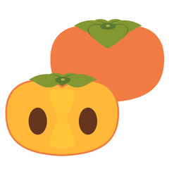 秋の味覚・柿セット（１個、カット）