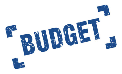 budget stamp. budget square grunge sign. budget