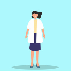 character female doctor. Element for medical information 