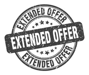 extended offer stamp. extended offer round grunge sign. extended offer