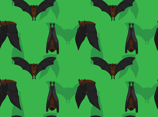 Vampire Bat Flying Cartoon Background Seamless Wallpaper