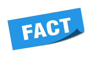 fact sticker. fact square isolated sign. fact