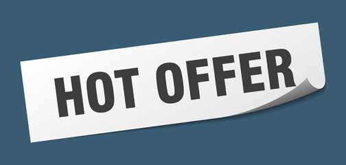 hot offer sticker. hot offer square isolated sign. hot offer