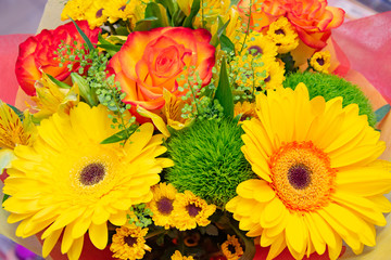 Bouquet of bright flowers