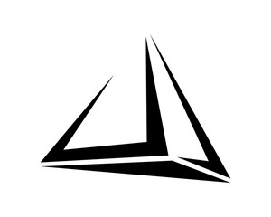 Triangle pyramid logo icon template