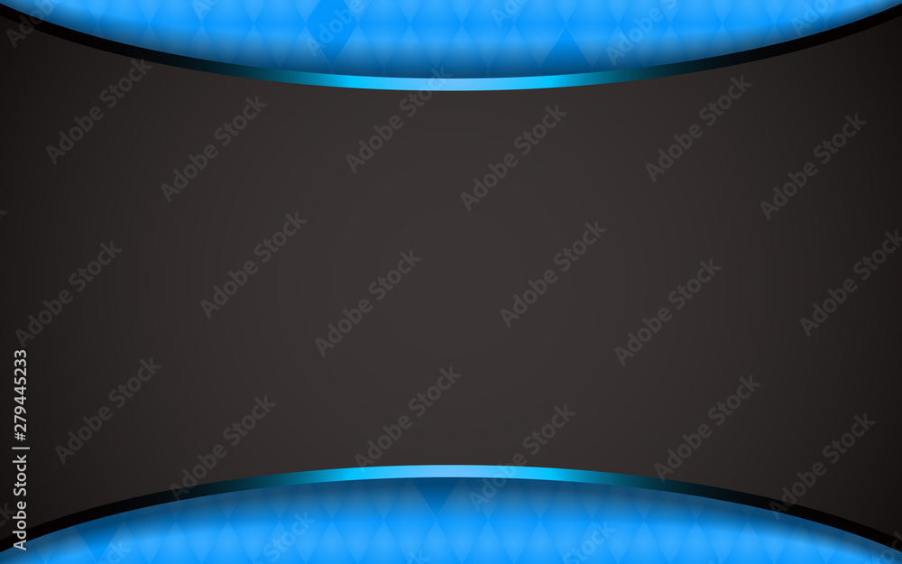Aufkleber black and light blue abstract background. tech geometric line metallic shape with pattern compositio