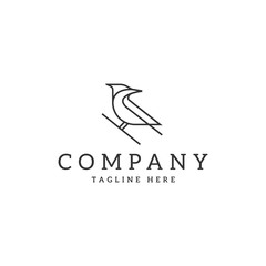 Bird Cardinal logo design template - Vector