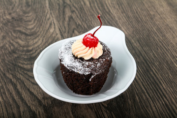 Cupcake with cherry