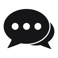 Fototapeta premium Chat icon, sms icon, comments icon, speech bubbles icon vector flat design