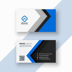 elegant professional blue business card design