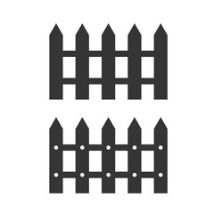 Fence icon trendy template color editable. Fence symbol vector sign isolated on white background. Simple logo vector illustration for graphic and web design.