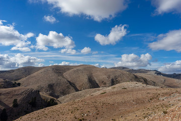 Fototapeta na wymiar sierra de la Hidalga en el parque natural de la sierra de las Nieves, Málaga 
