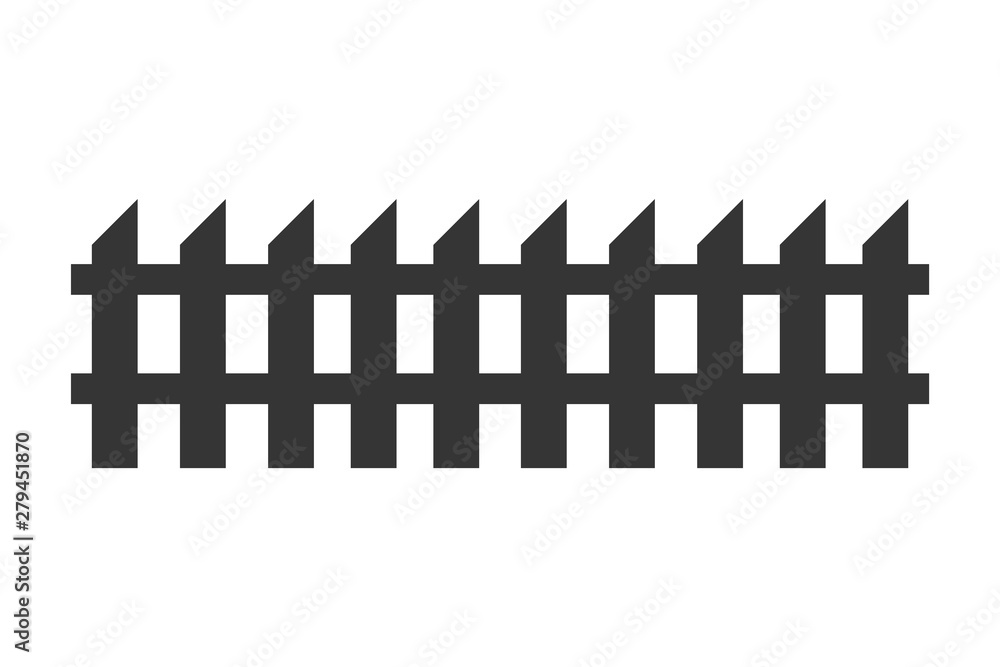 Poster fence icon trendy template color editable. fence symbol vector sign isolated on white background. si